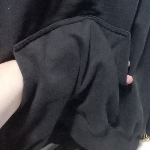 Black Hoodie with Graphic Hit on Back. - Picture 4 of 12
